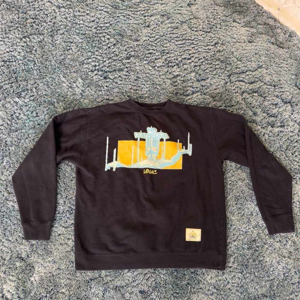 Logic No Pressure Rap Hip Hop Streetwear Large Crewneck Sweatshirt